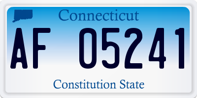 CT license plate AF05241