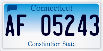 CT license plate AF05243