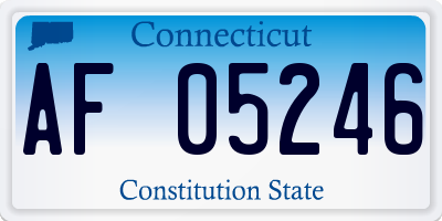 CT license plate AF05246