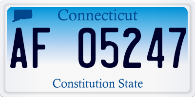 CT license plate AF05247