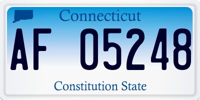 CT license plate AF05248