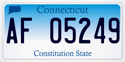 CT license plate AF05249