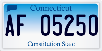 CT license plate AF05250