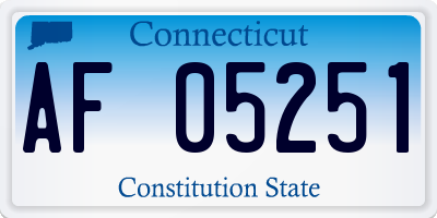 CT license plate AF05251