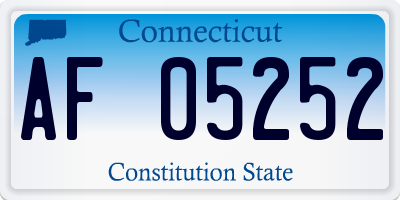 CT license plate AF05252