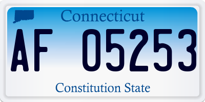 CT license plate AF05253