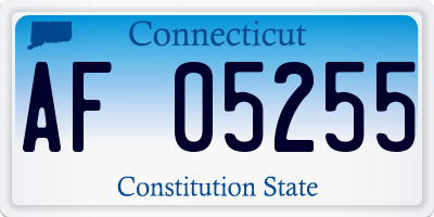 CT license plate AF05255