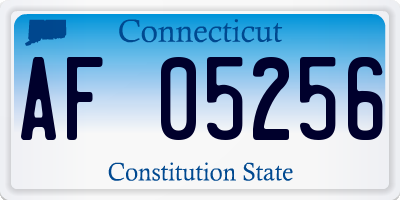CT license plate AF05256