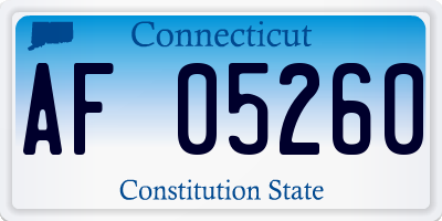 CT license plate AF05260