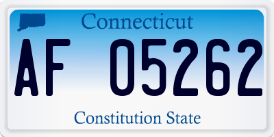 CT license plate AF05262