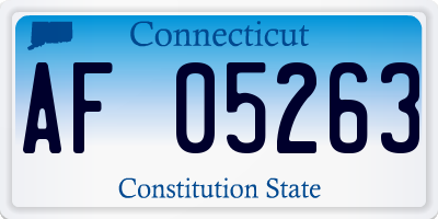 CT license plate AF05263
