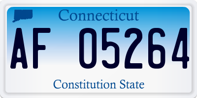 CT license plate AF05264