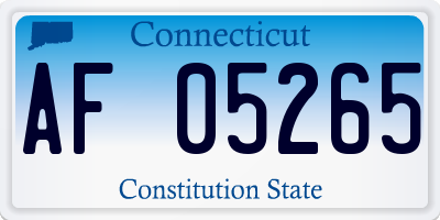 CT license plate AF05265
