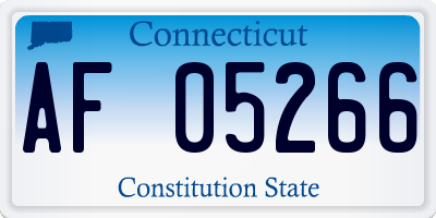 CT license plate AF05266