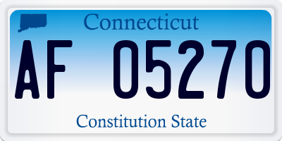 CT license plate AF05270