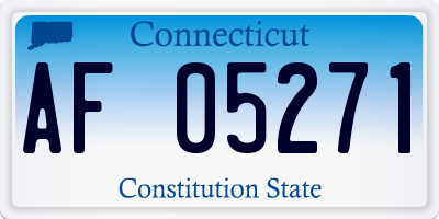 CT license plate AF05271