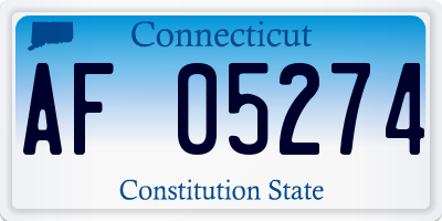 CT license plate AF05274