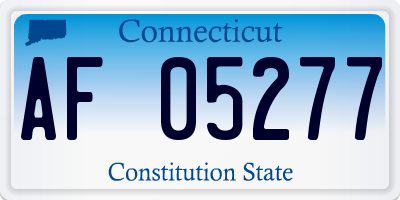 CT license plate AF05277