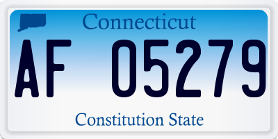 CT license plate AF05279