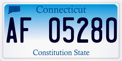 CT license plate AF05280