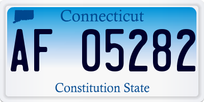 CT license plate AF05282