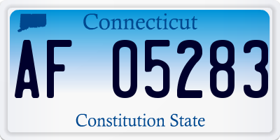 CT license plate AF05283