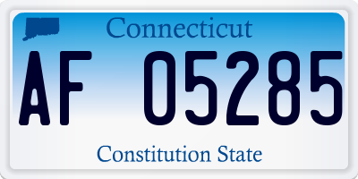 CT license plate AF05285
