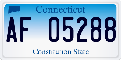 CT license plate AF05288