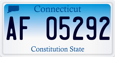 CT license plate AF05292