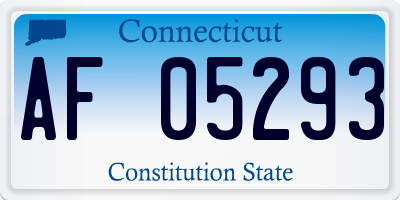 CT license plate AF05293