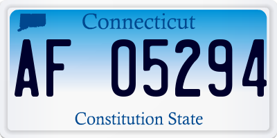 CT license plate AF05294