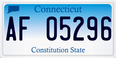 CT license plate AF05296