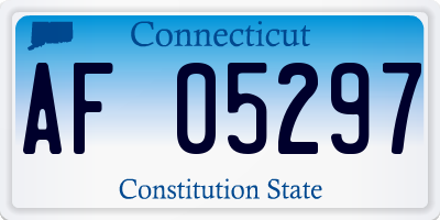 CT license plate AF05297