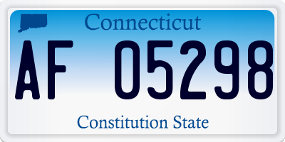 CT license plate AF05298