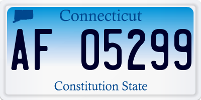 CT license plate AF05299