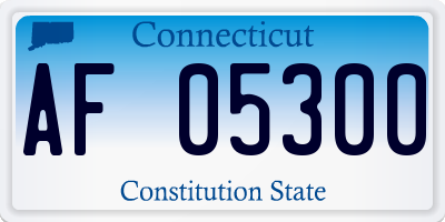 CT license plate AF05300