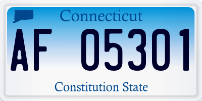 CT license plate AF05301