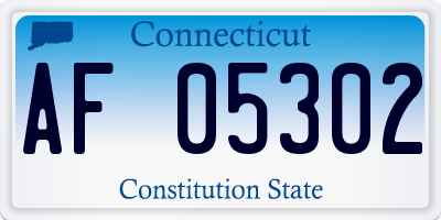 CT license plate AF05302