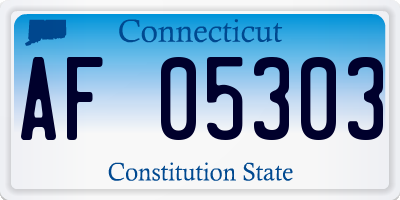 CT license plate AF05303