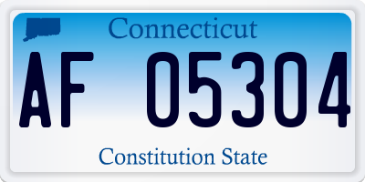 CT license plate AF05304