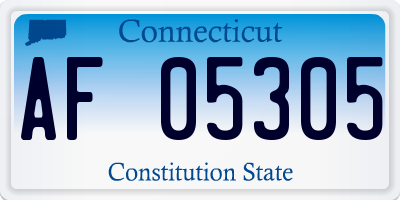 CT license plate AF05305