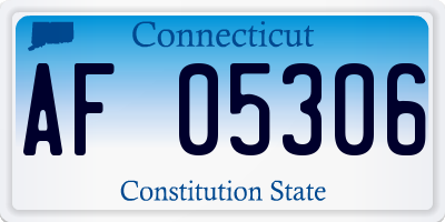 CT license plate AF05306