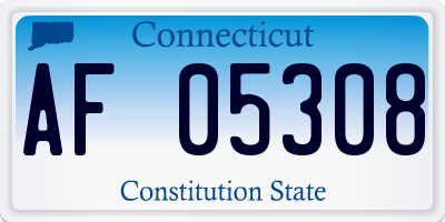 CT license plate AF05308