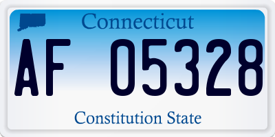 CT license plate AF05328