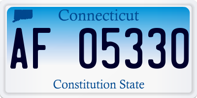 CT license plate AF05330