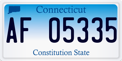 CT license plate AF05335