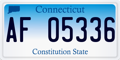 CT license plate AF05336