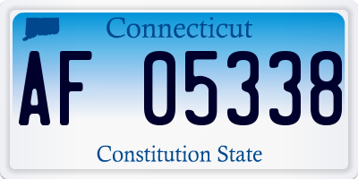 CT license plate AF05338