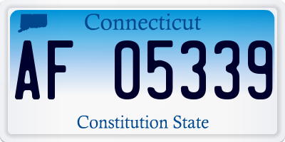 CT license plate AF05339