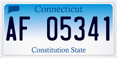CT license plate AF05341